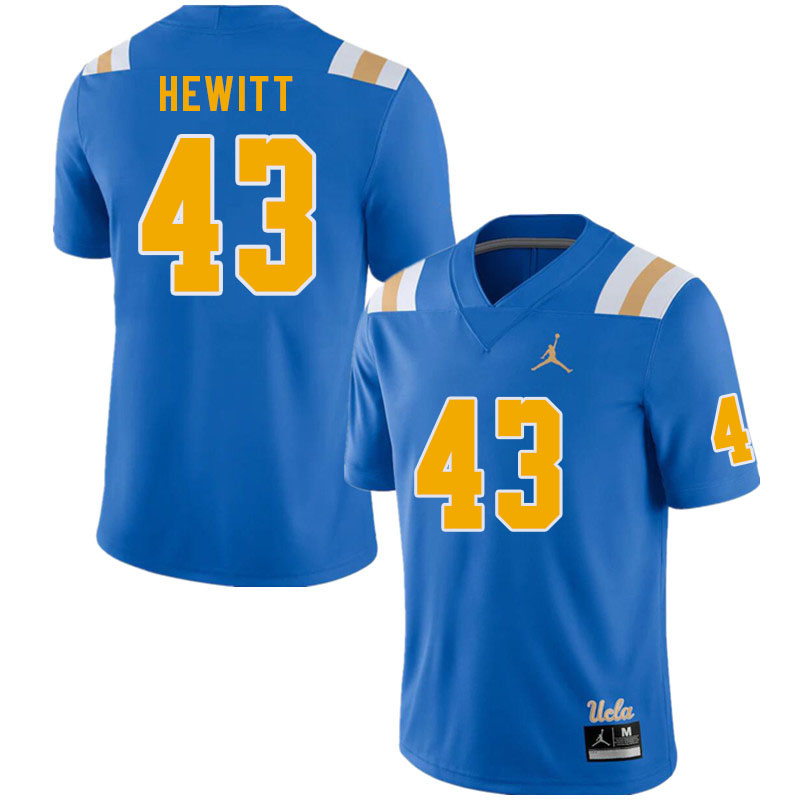 Men #43 Jordan Hewitt UCLA Bruins College Football Jerseys Stitched Sale-Royal
